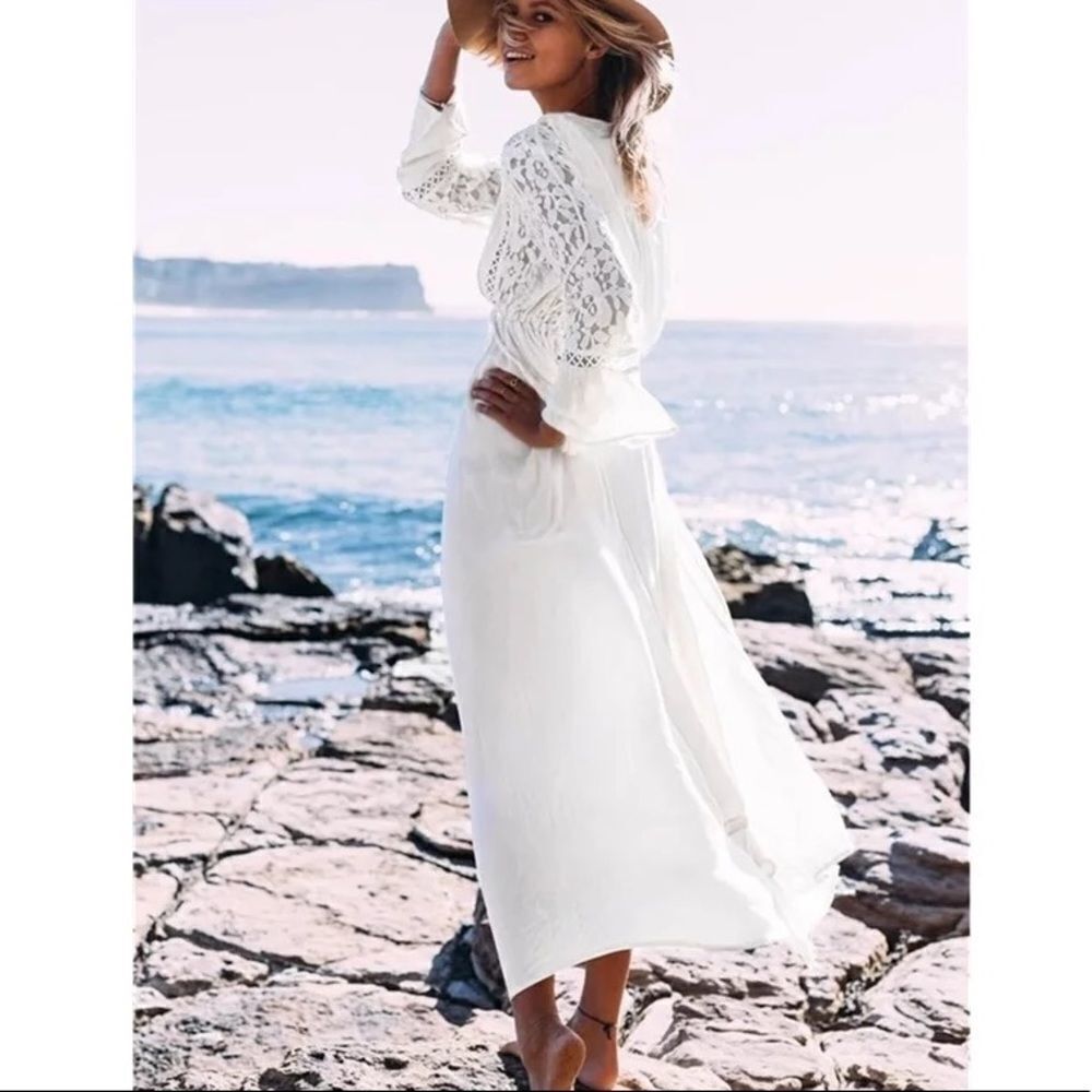 New Boho White Dress